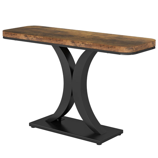 Tribesigns Industrial Console Table with Geometric Base - Chic & Cheery Shopping