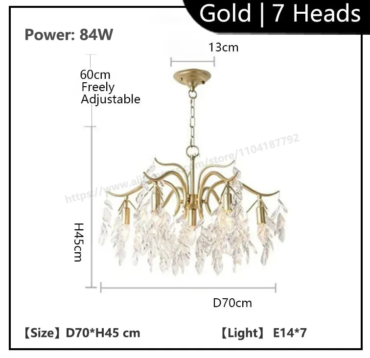 Luxury Crystal Chandelier for Living Room and Bedroom - Chic & Cheery Shopping