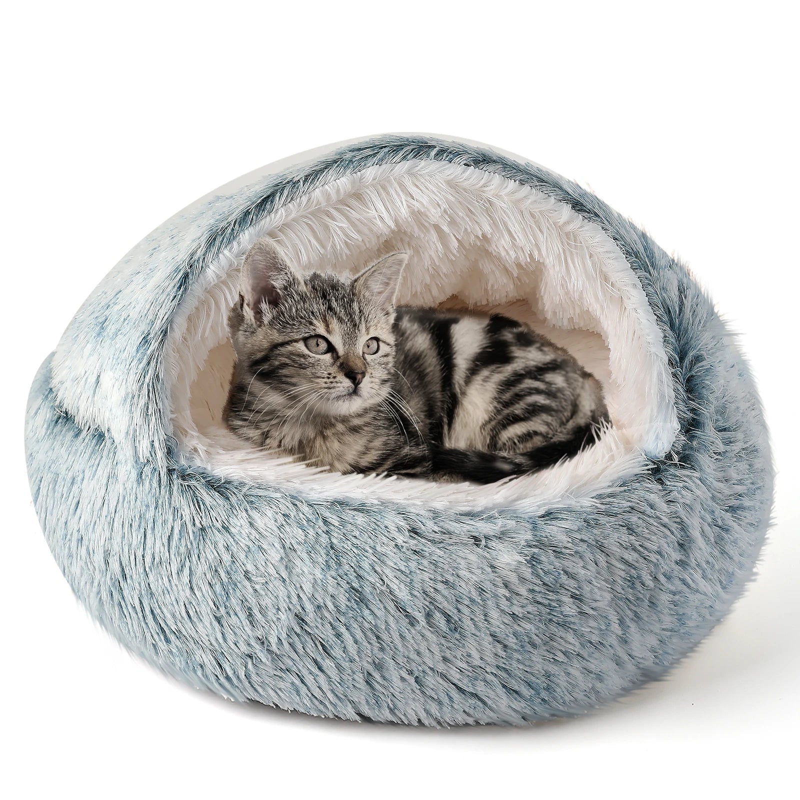 Cozy Plush Hooded Cat Bed Cave for Indoor Cats - Chic & Cheery Shopping