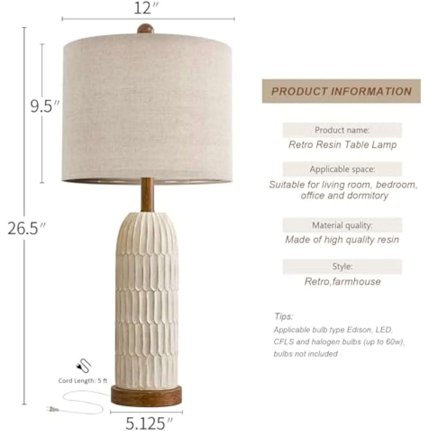 Modern Farmhouse Table Lamp Set of 2 with USB Ports - Chic & Cheery Shopping