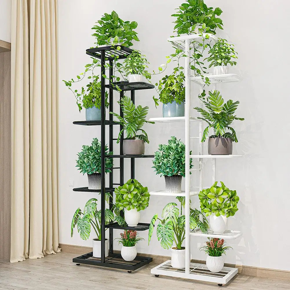7 Tier Metal Plant Stand for Indoor and Outdoor Display - Chic & Cheery Shopping