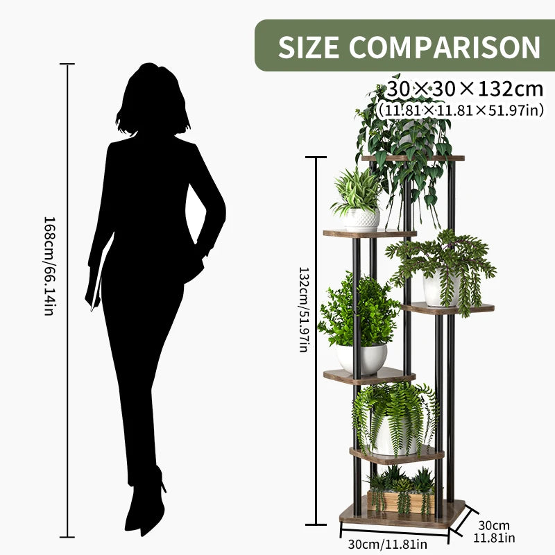 Metal Plant Stand and Flower Shelf Organizer 4 to 6 Tiers - Chic & Cheery Shopping