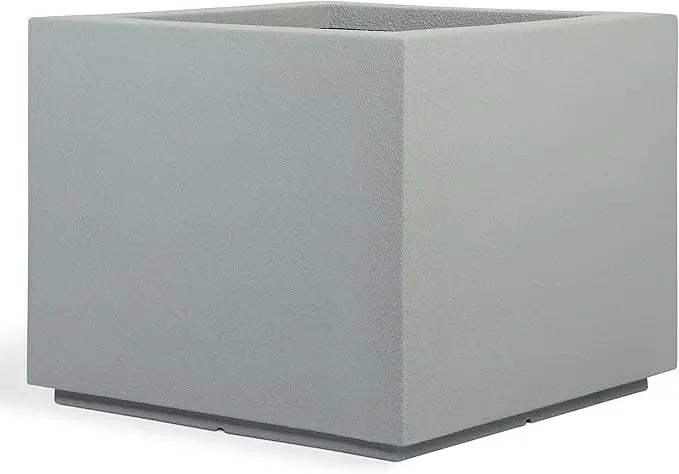 PolyStone Monterray Modern Square Planter 23 Inch Sandstone - Chic & Cheery Shopping
