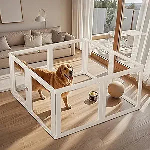 Citylife Clear Dog Playpen with Door for Indoor Outdoor Use - Chic & Cheery Shopping