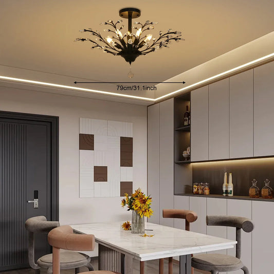 5-Light Vintage Crystal Chandelier for Home Decor - Chic & Cheery Shopping