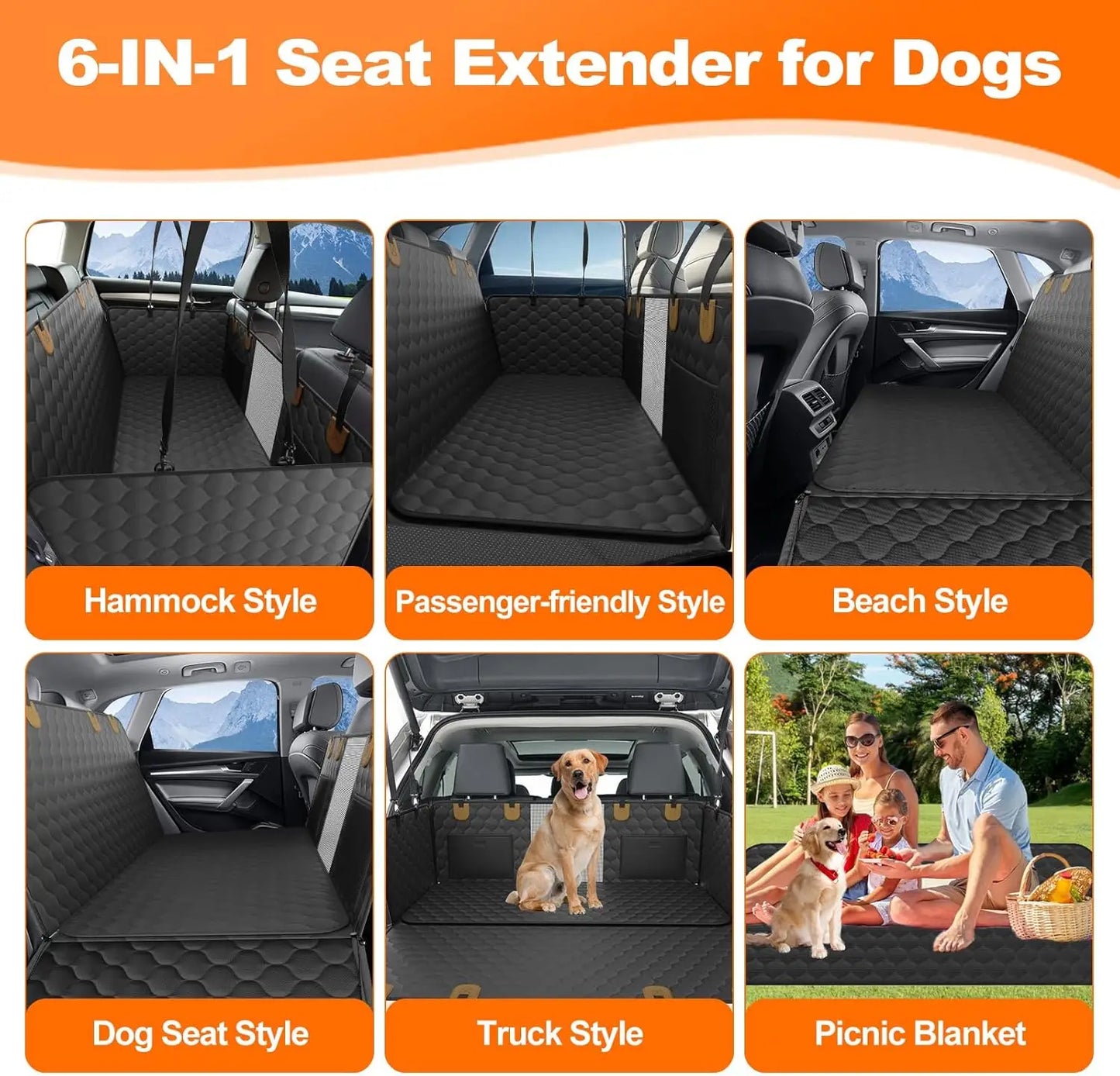 Waterproof Foldable Dog Car Seat Safety Hammock Protector - Chic & Cheery Shopping