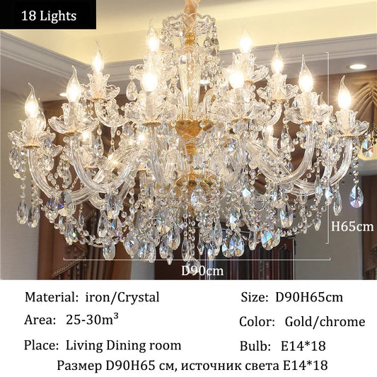 Luxury Crystal Chandeliers for Elegant Living Room Lighting - Chic & Cheery Shopping