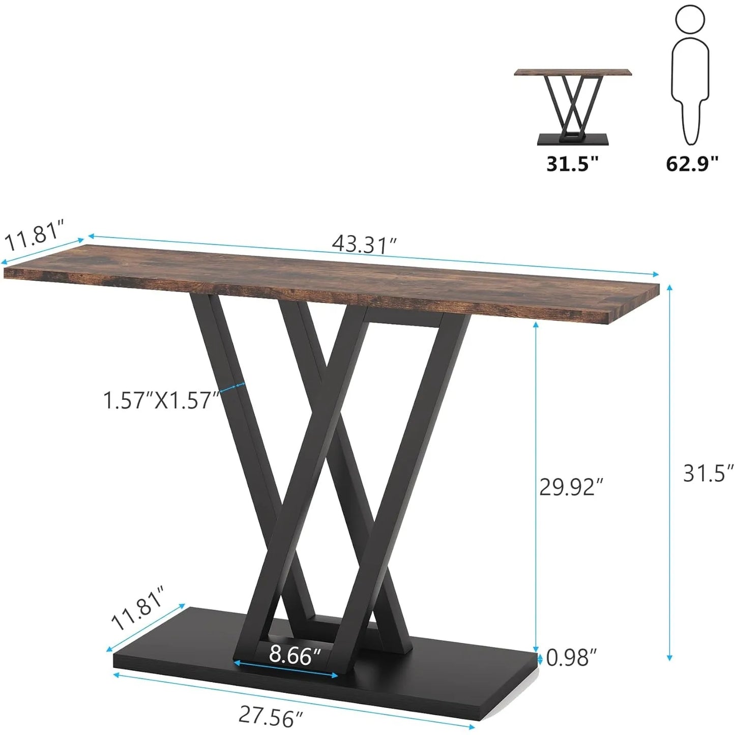 Industrial Console Table for Entryway and Living Room - Chic & Cheery Shopping
