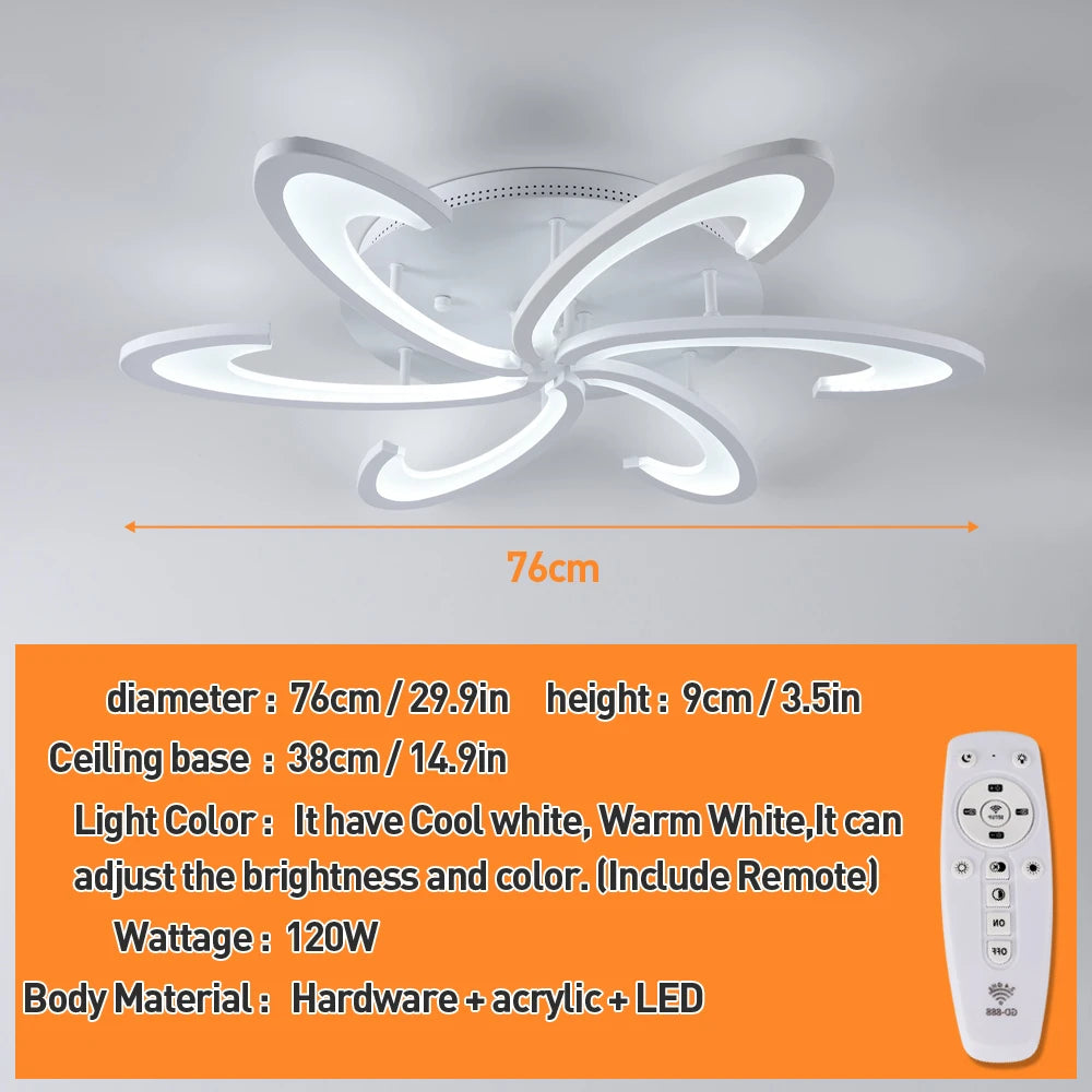 Modern Acrylic Ceiling Lamp for Bedroom and Dining Room - Chic & Cheery Shopping