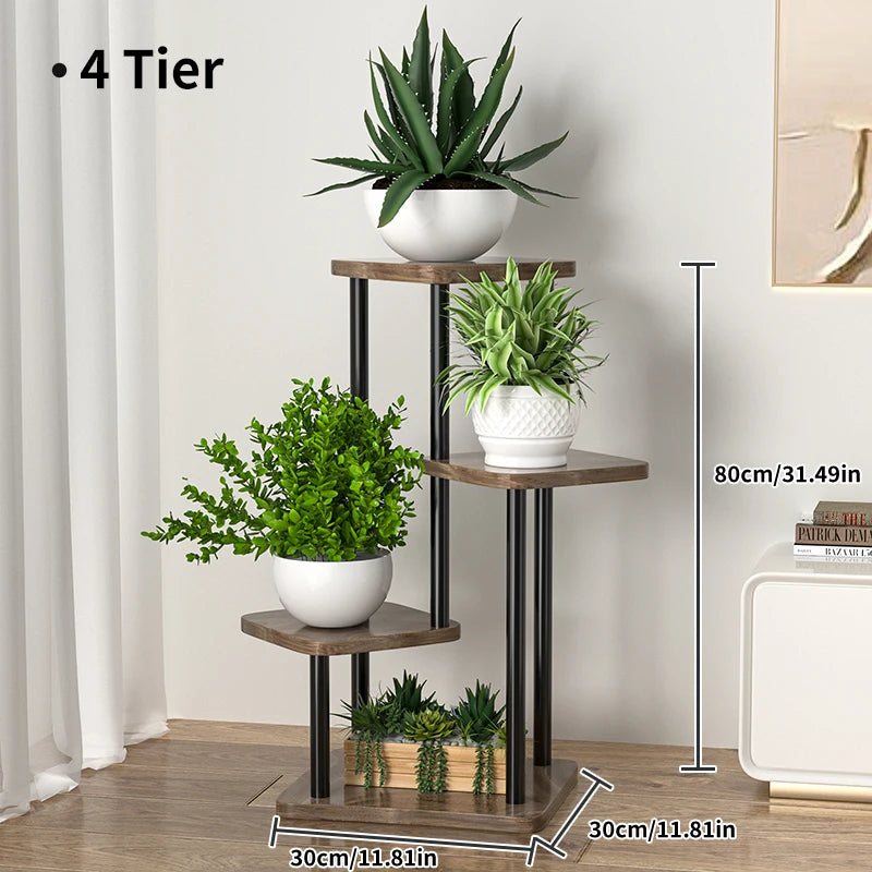 Elegant Metal Plant Stand with 4 to 6 Tiers for Indoor Use - Chic & Cheery Shopping