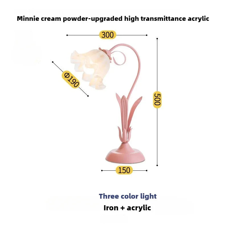 Retro Romantic Flower Desk Lamp for Cozy Bedroom Atmosphere - Chic & Cheery Shopping