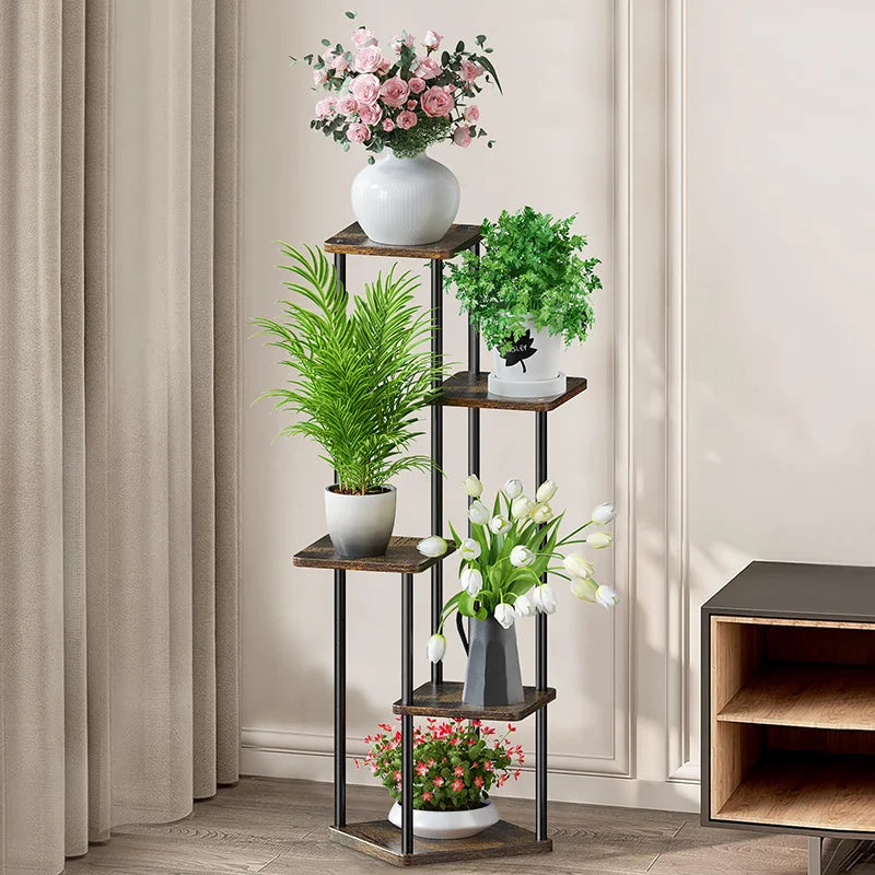 Metal Plant Stand and Flower Shelf Organizer 4 to 6 Tiers - Chic & Cheery Shopping