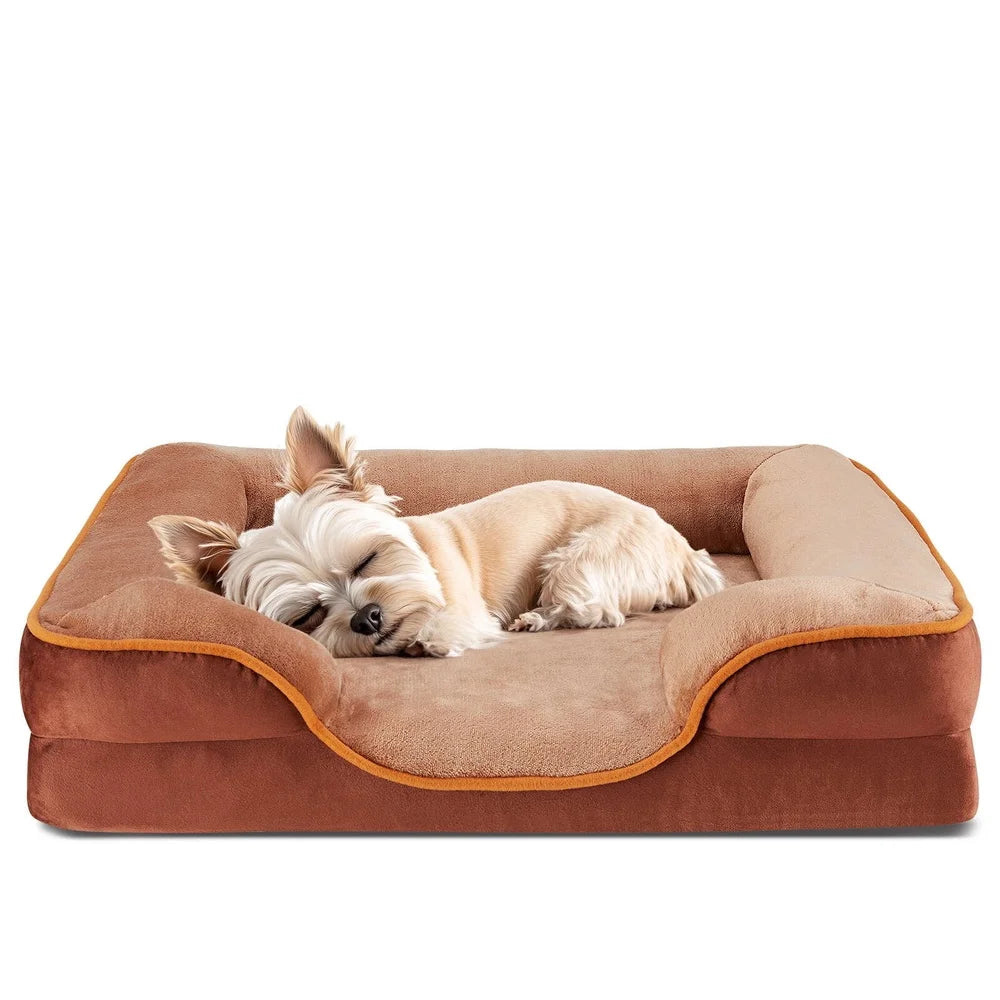 Memory Foam Dog Bed for Small Dogs with Waterproof Cover - Chic & Cheery Shopping
