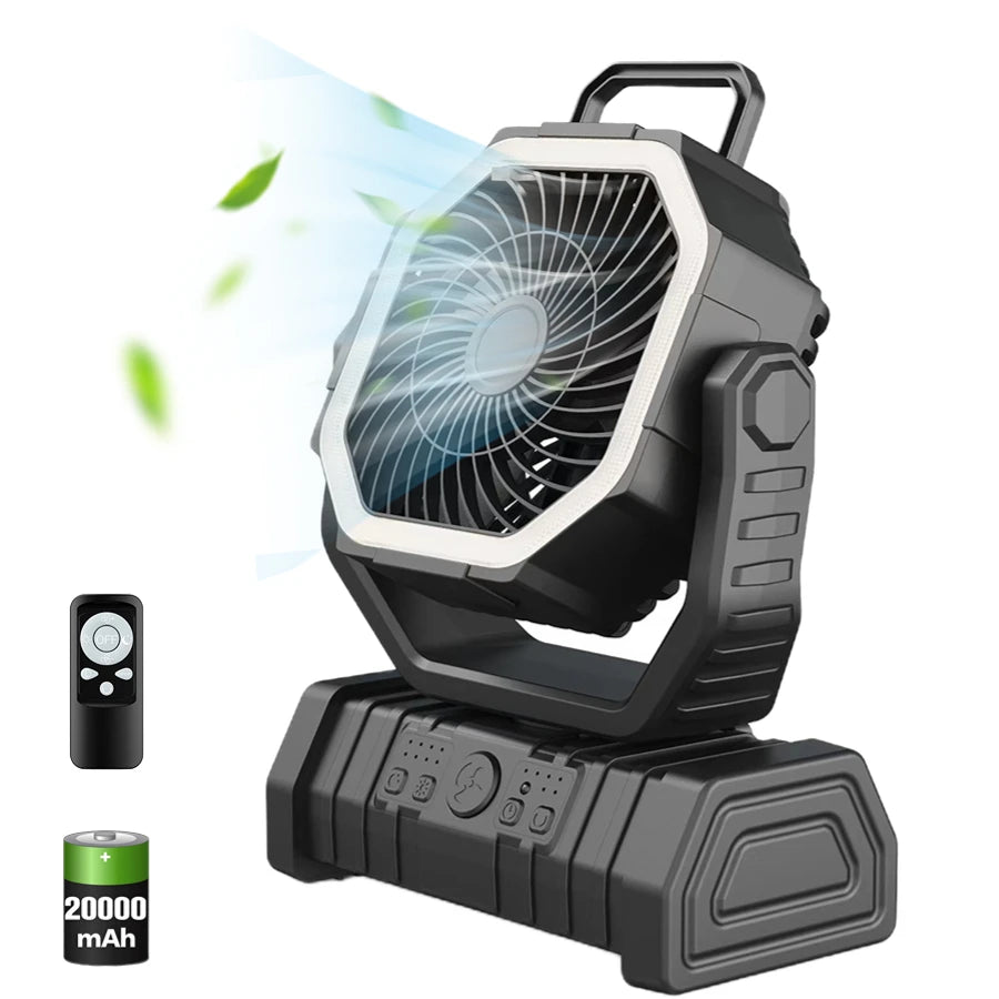 20000mAh High Capacity LED Camping Fan with Hook - Chic & Cheery Shopping