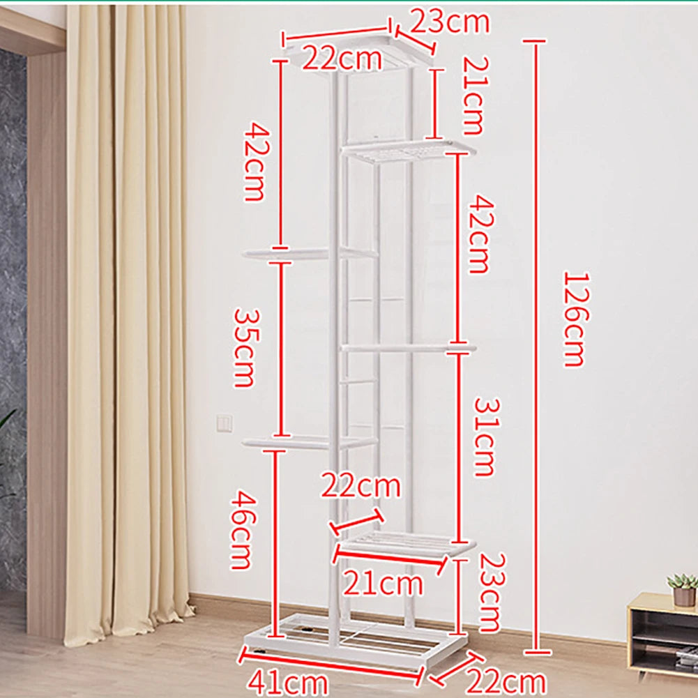 7 Tier Metal Plant Stand for Indoor and Outdoor Display - Chic & Cheery Shopping