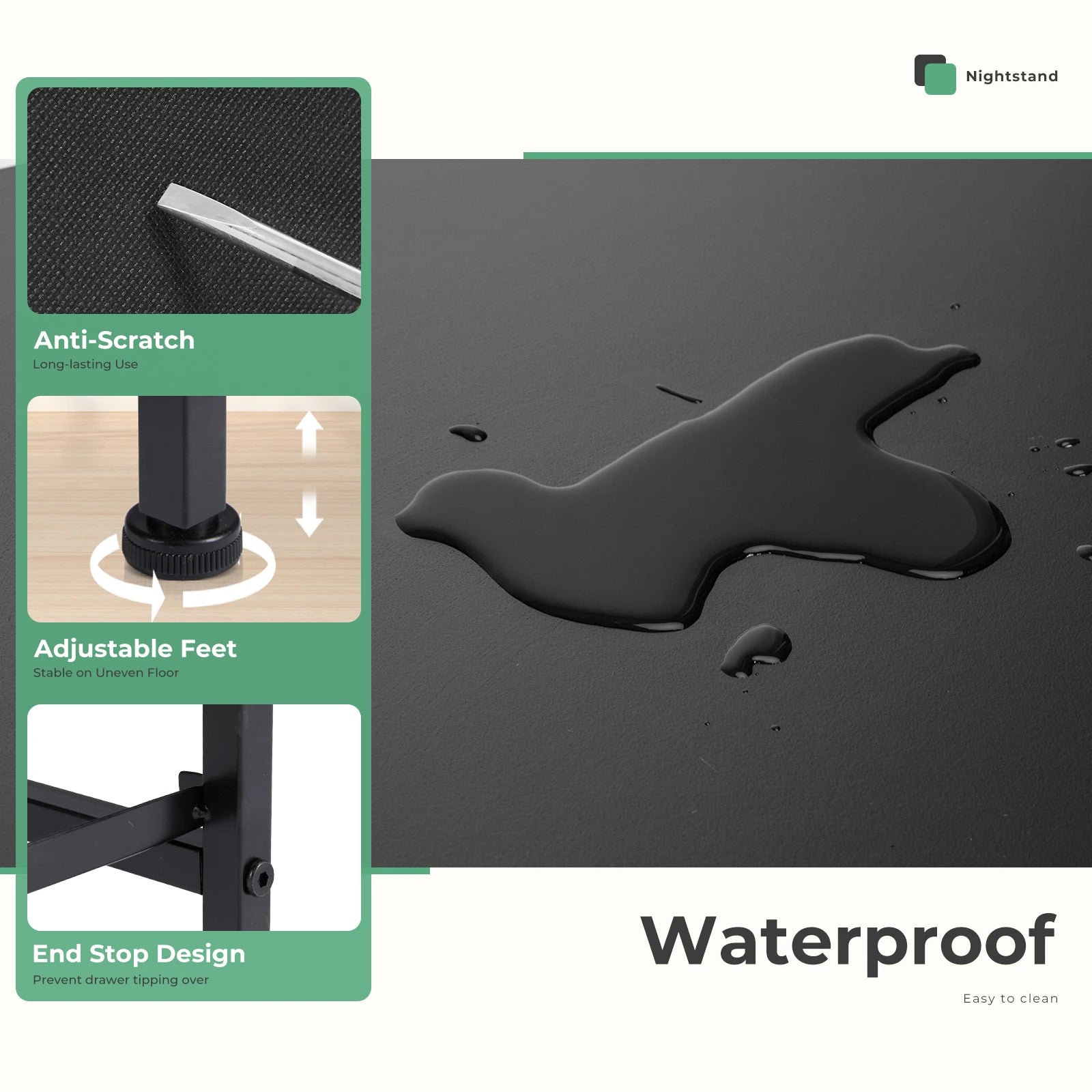 JHK Modern Living Room Cabinet Sets With Fabric Drawers - Chic & Cheery Shopping