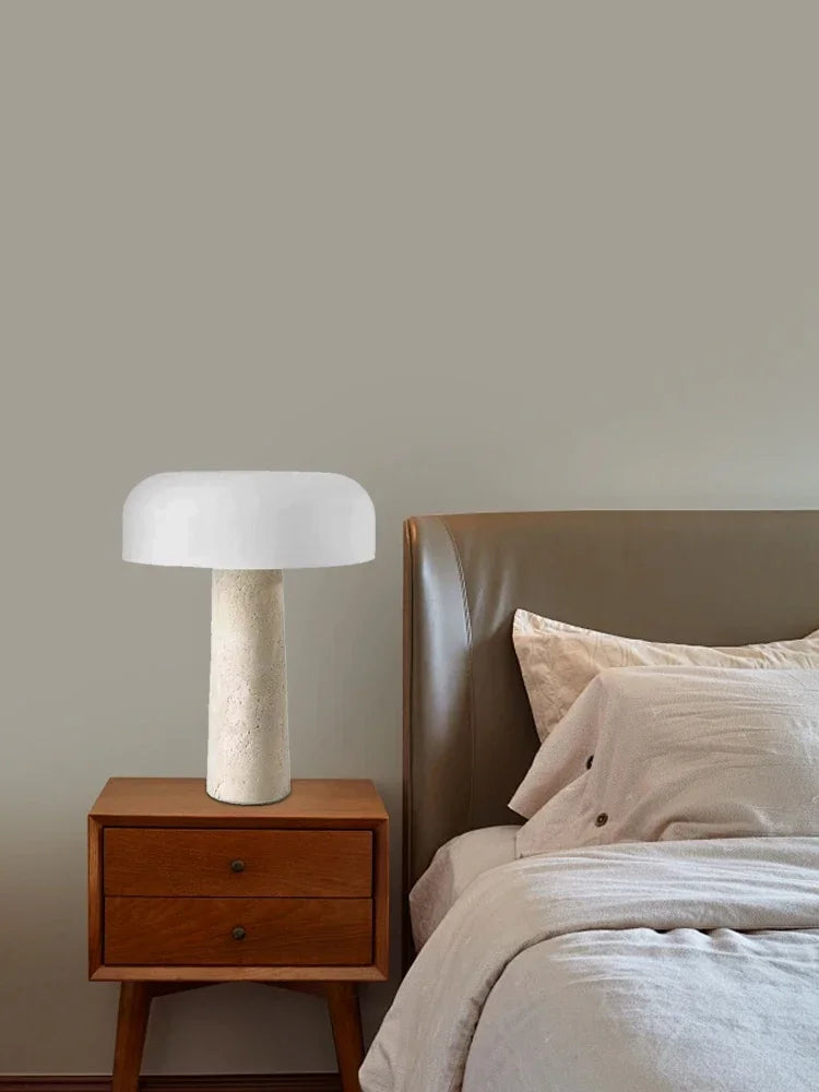 Nordic Design Mushroom Stone Table Lamp for Bedroom Decor - Chic & Cheery Shopping