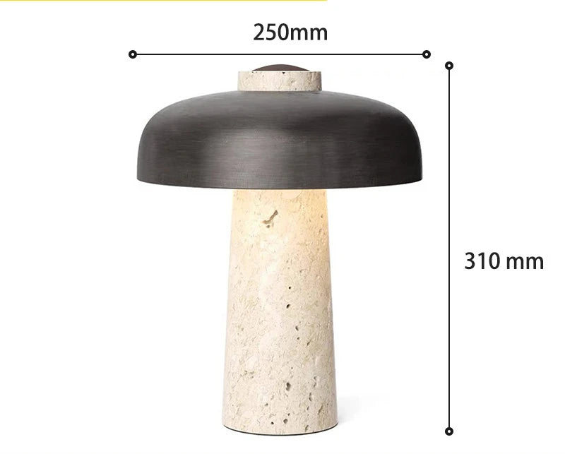 Nordic Design Mushroom Stone Table Lamp for Bedroom Decor - Chic & Cheery Shopping