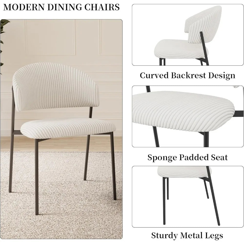 Modern 43 Inch Round Dining Table Set for Four - Chic & Cheery Shopping