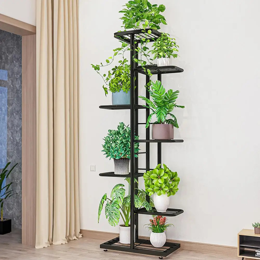 7 Tier Metal Plant Stand for Indoor and Outdoor Display - Chic & Cheery Shopping
