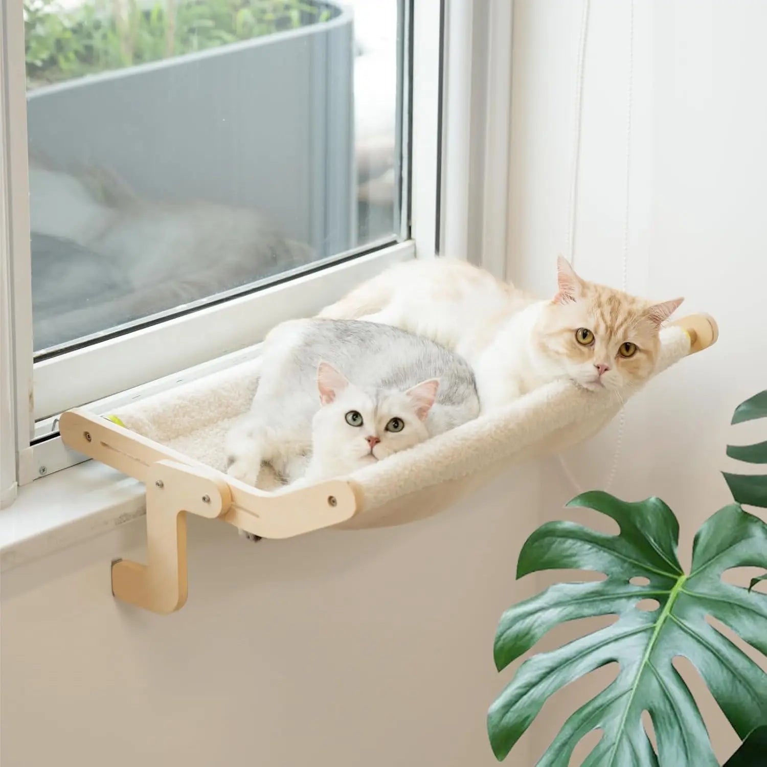 MewooFun Cat Window Perch Hammock Seat Large Beige - Chic & Cheery Shopping
