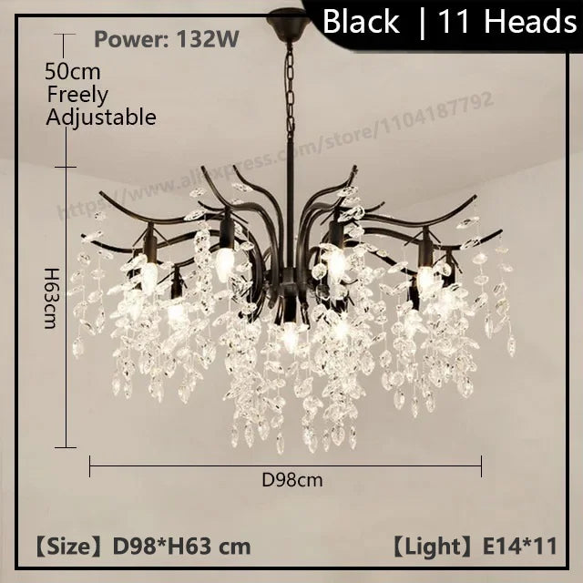 Luxury Crystal Pendant Light for Living Room and Bedroom - Chic & Cheery Shopping