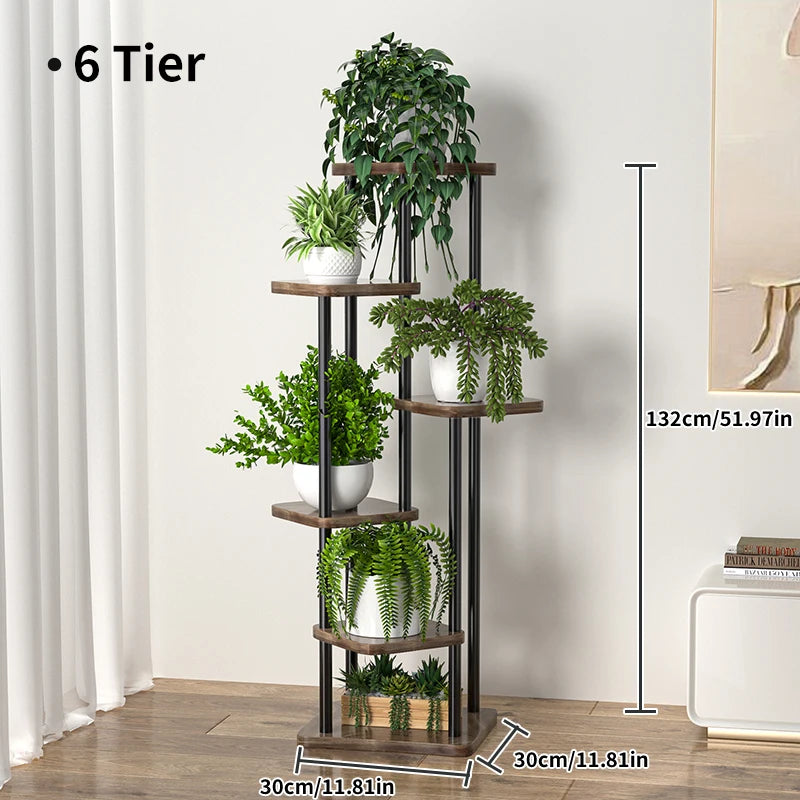 Elegant Metal Plant Stand with 4 to 6 Tiers for Indoor Use - Chic & Cheery Shopping