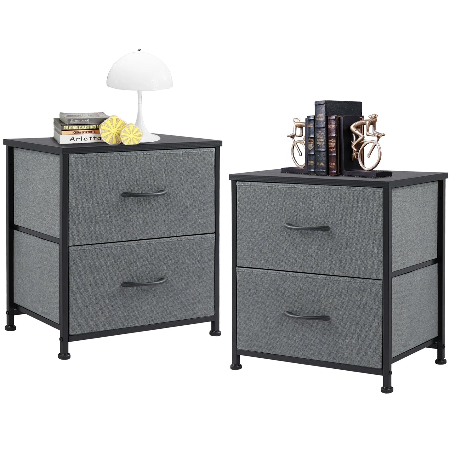 JHK Modern Living Room Cabinet Set with Fabric Drawers - Chic & Cheery Shopping