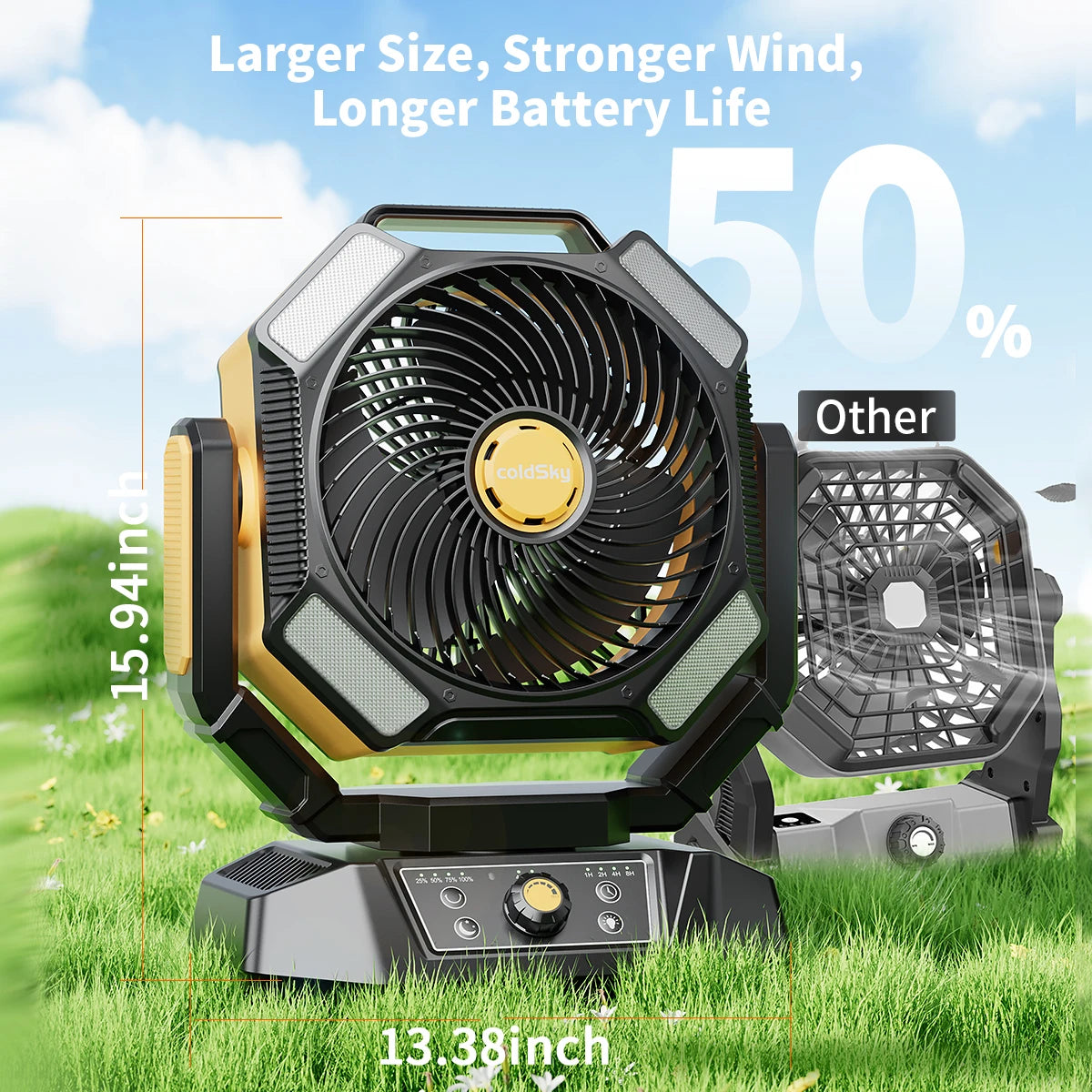 Portable 40000mAh Camping Fan with LED Lantern and Remote - Chic & Cheery Shopping