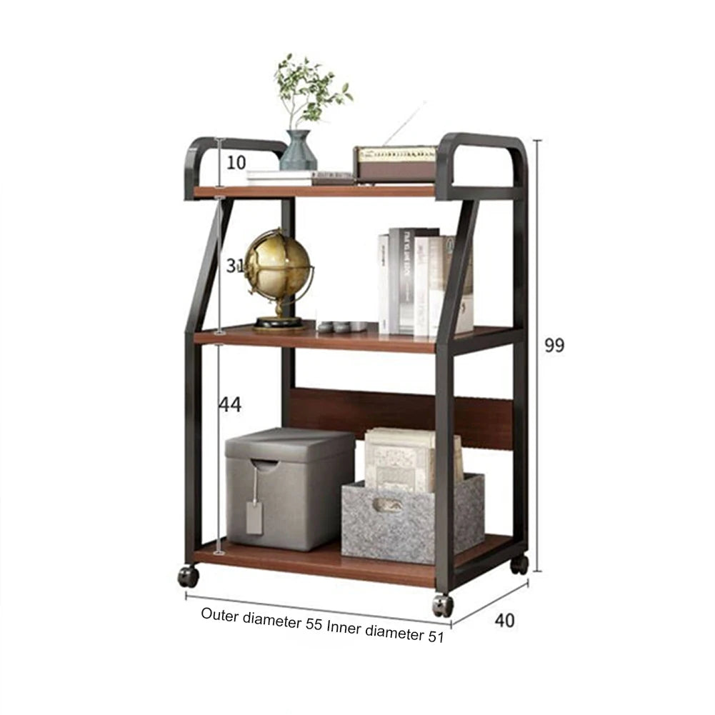 Modern 3 Tier Rolling Printer Stand Cart With Wheels - Chic & Cheery Shopping