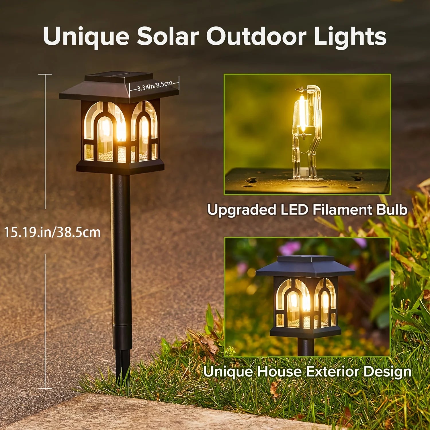 Solar Pathway Lights 6 Pack for Outdoor Yard and Patio - Chic & Cheery Shopping
