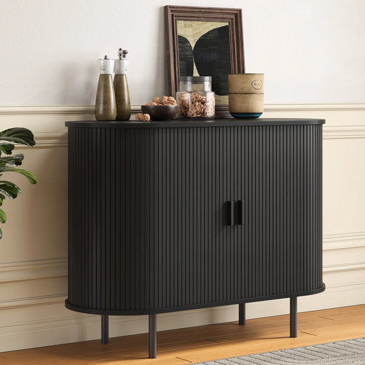 Modern 40 Inch Sideboard Buffet Cabinet with Sliding Door - Chic & Cheery Shopping
