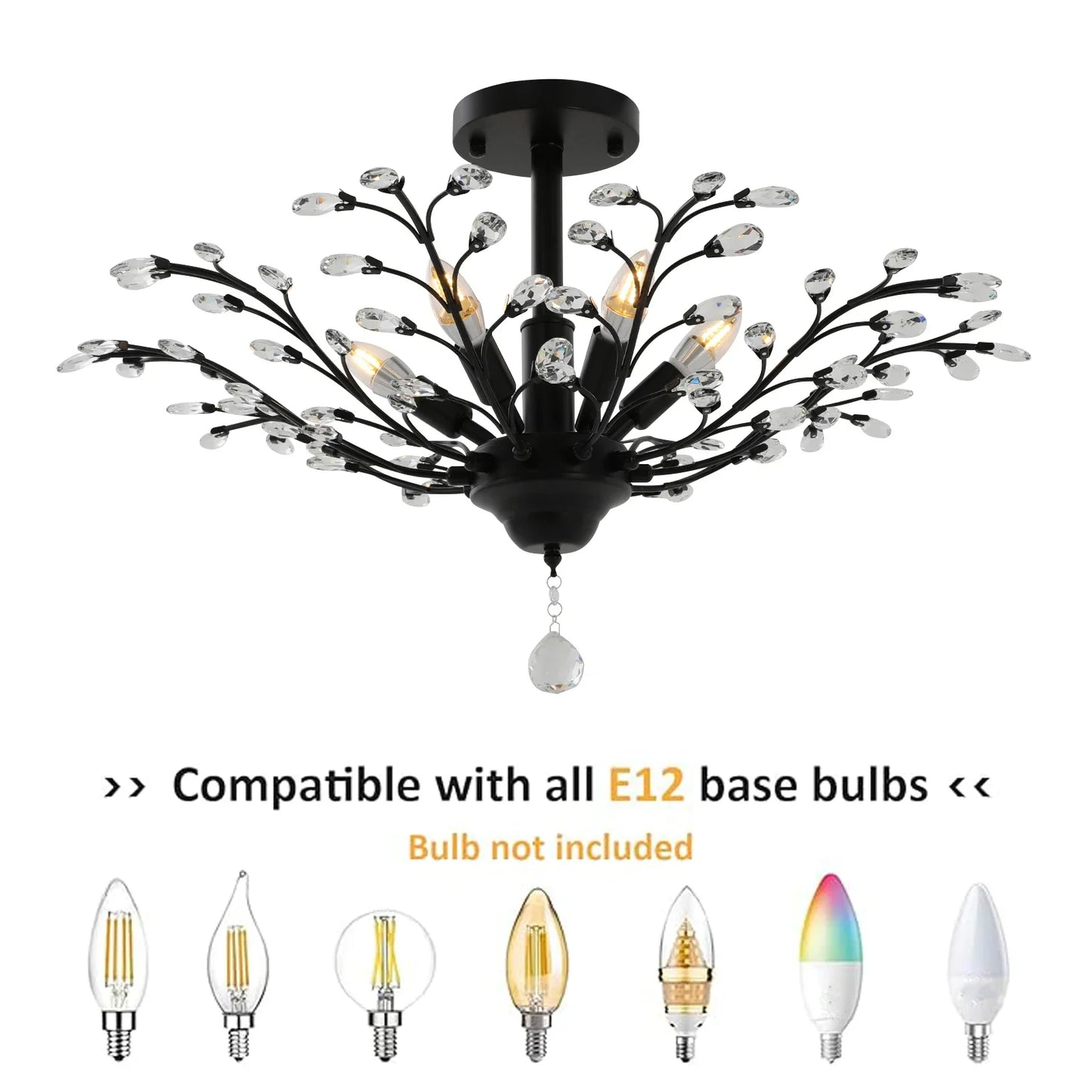 5-Light Vintage Crystal Chandelier for Home Decor - Chic & Cheery Shopping
