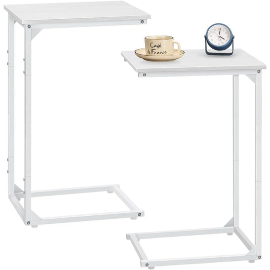 C Shaped End Table Set of Two Space Saving Design - Chic & Cheery Shopping