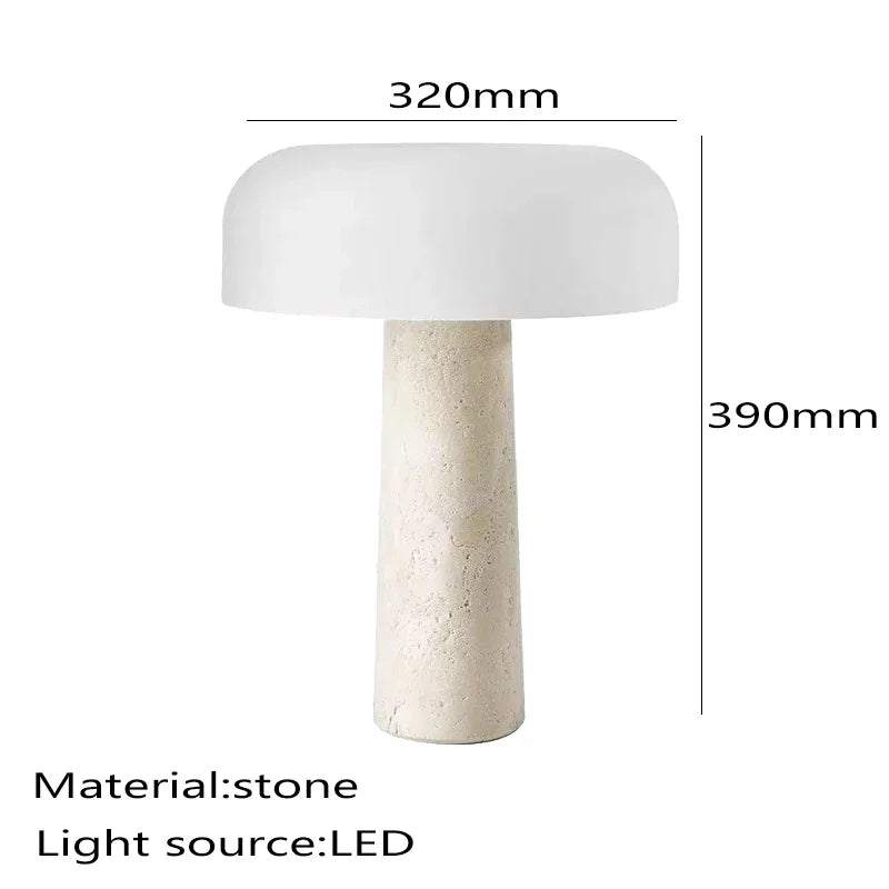 Nordic Design Mushroom Stone Table Lamp for Bedroom Decor - Chic & Cheery Shopping