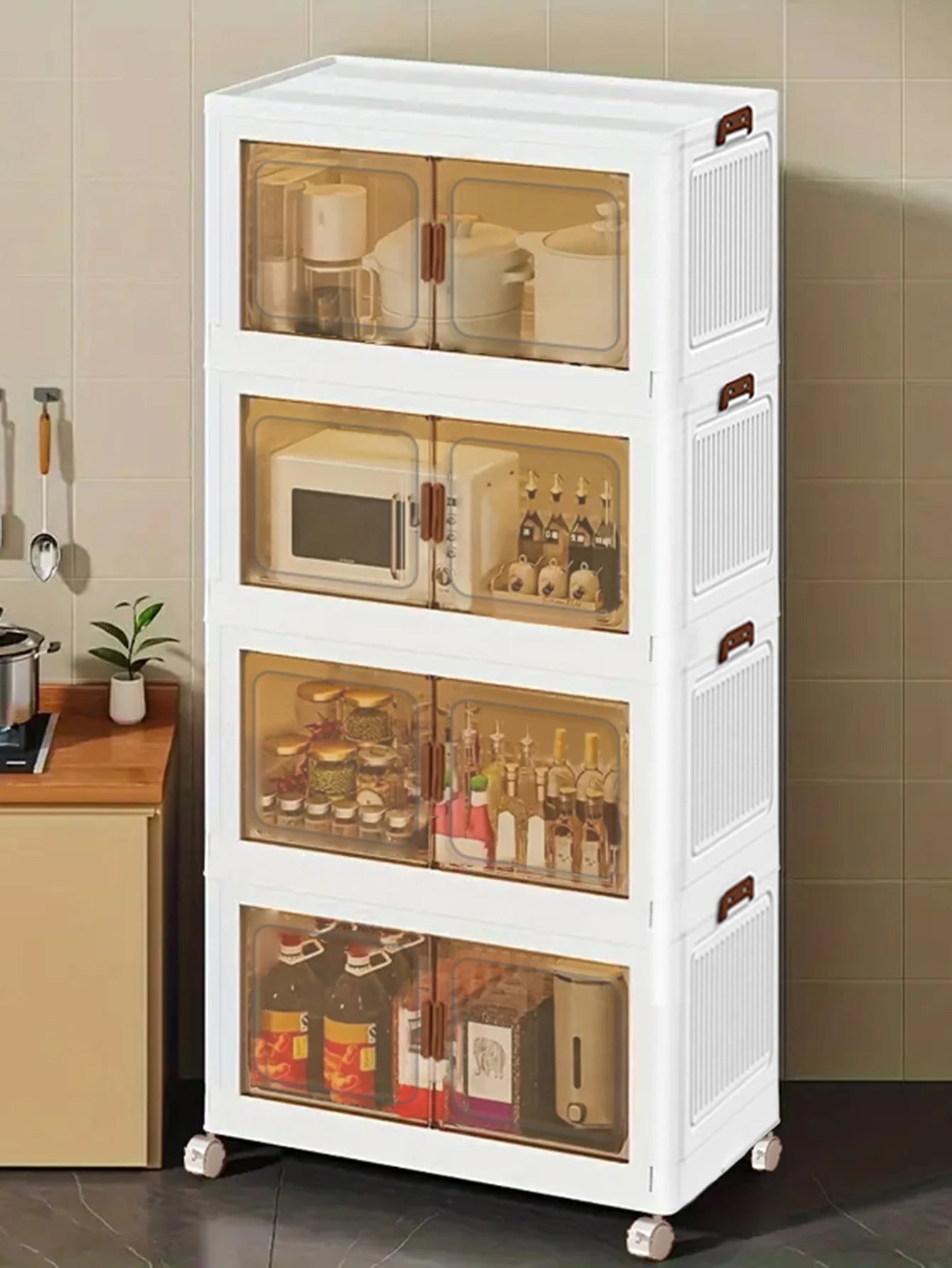 Large Collapsible Plastic Storage Bins with Lids and Wheels - Chic & Cheery Shopping