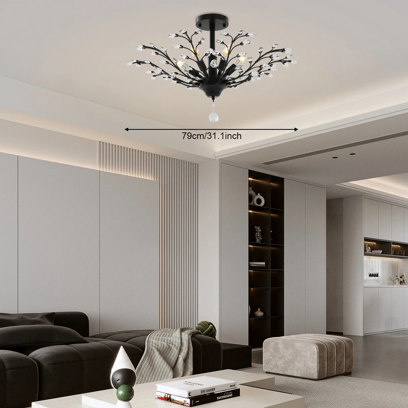 5-Light Vintage Crystal Chandelier for Home Decor - Chic & Cheery Shopping