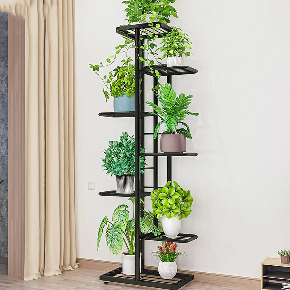 7 Tier Metal Plant Stand for Indoor and Outdoor Display - Chic & Cheery Shopping